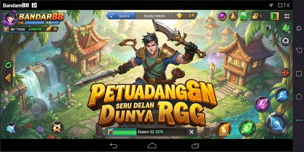 Tampilan gameplay BANDAR88 dengan aksi RPG yang mendebarkan.