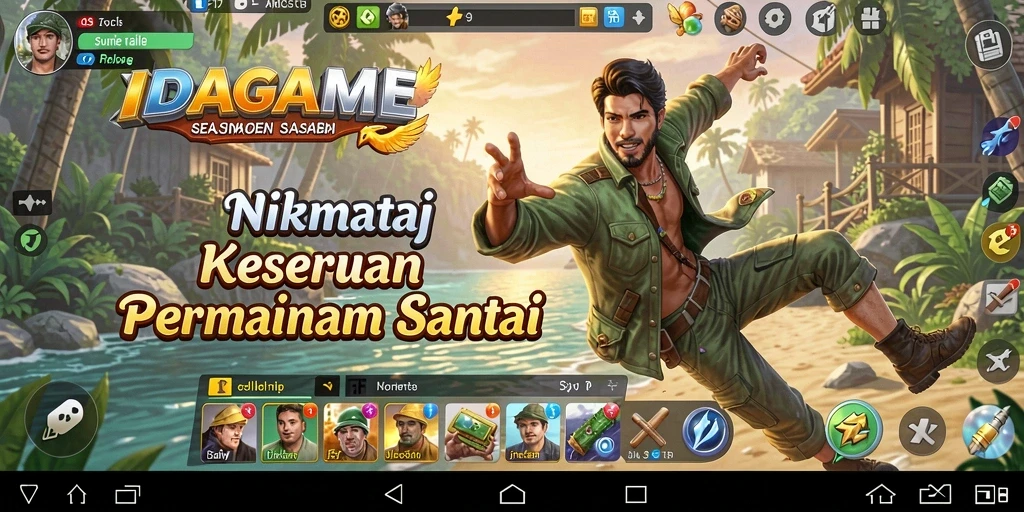 Tangkapan layar yang menunjukkan gameplay menyenangkan di IDAGAME.