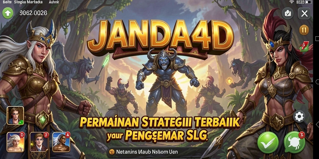 Tangkapan layar JANDA4D menampilkan aksi pertempuran dan strategi yang dinamis.