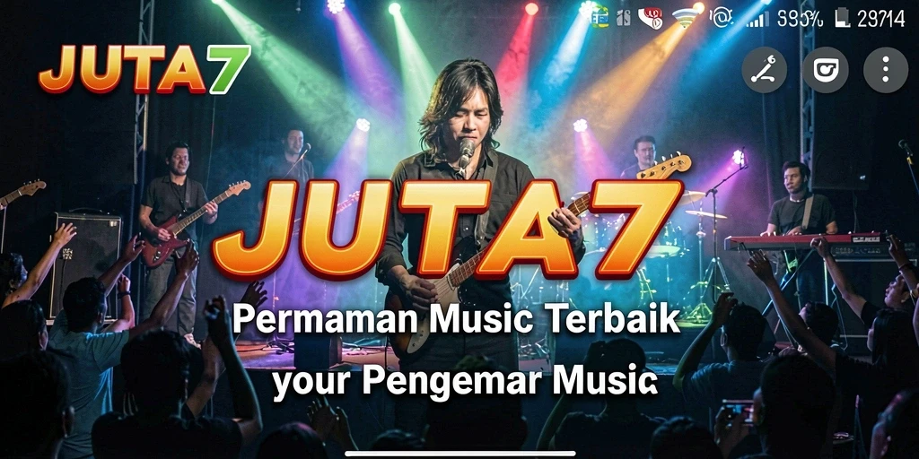 Screenshot gameplay JUTA7 menampilkan pengalaman musik yang interaktif.