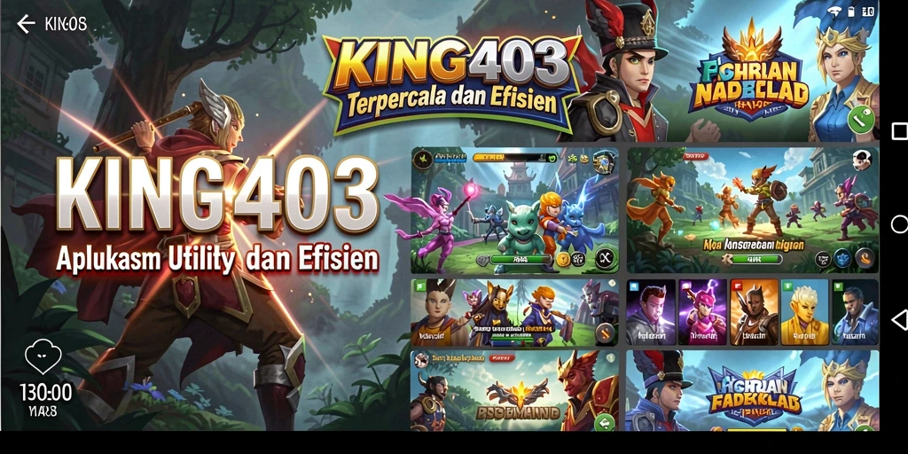 Tampilan antarmuka pengguna KING403 yang modern dan intuitif.