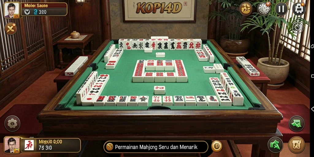 Tampilan screenshot KOPI4D dengan gameplay Mahjong yang menarik.