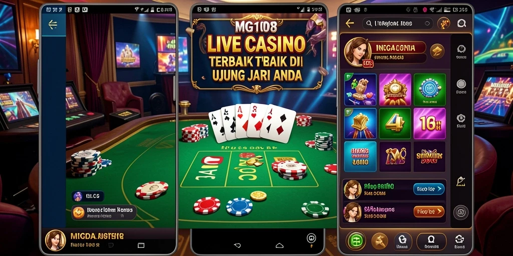 Tampilan menakjubkan dari permainan Live Casino di MG108.