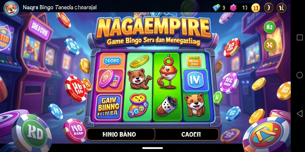 Screenshot gameplay NAGAEMPIRE menampilkan momen seru saat bermain Bingo.