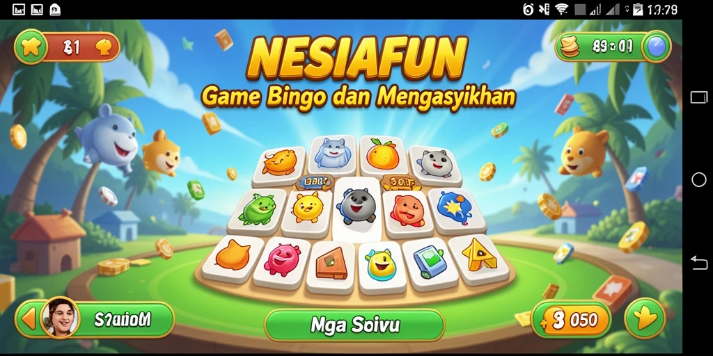 Screenshot gameplay NESIAFUN menampilkan keseruan bermain Bingo.