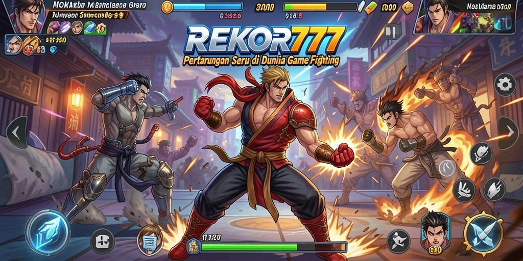 Screenshot gameplay menunjukkan pertarungan epik dalam REKOR777.