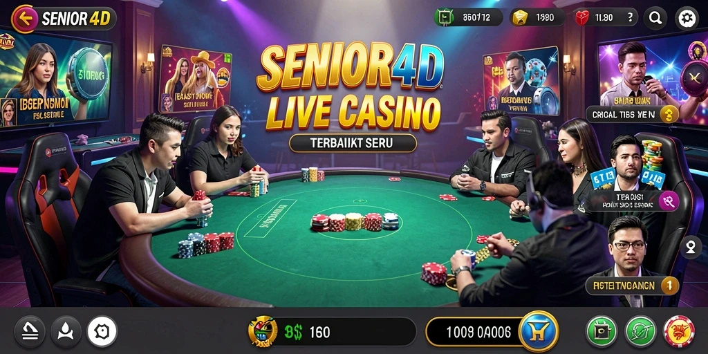 Screenshot gameplay SENIOR4D dengan dealer langsung yang interaktif dan seru.