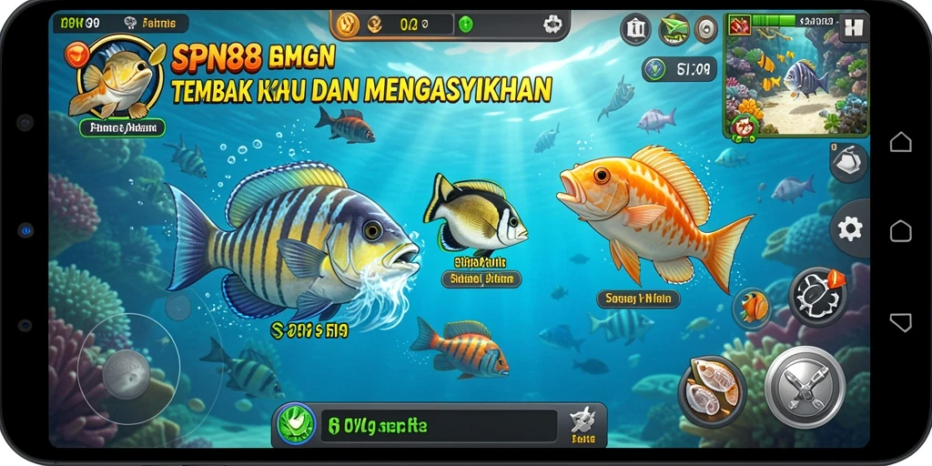 Tampilan gameplay seru dari SPN88 yang penuh aksi Tembak Ikan.
