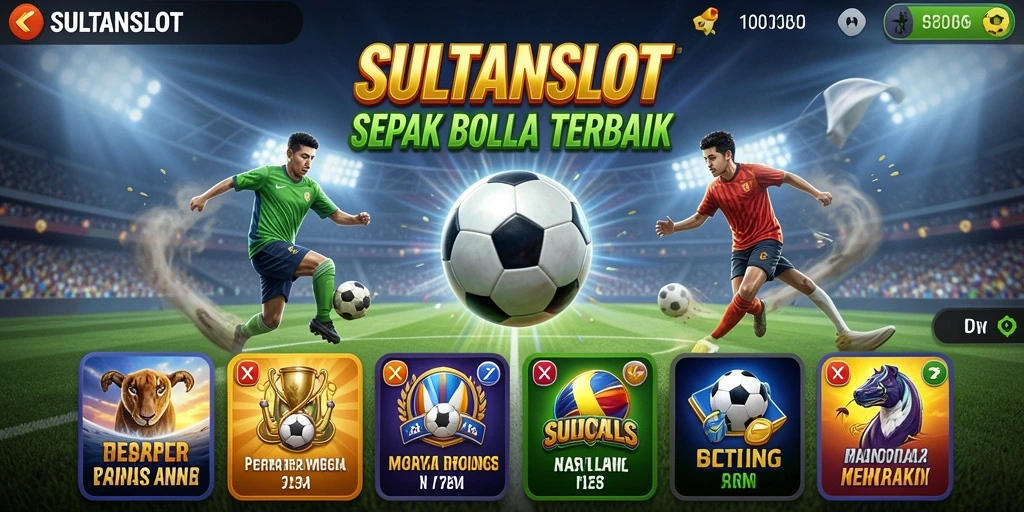 Tampilan gameplay <strong>SULTANSLOT</strong> yang menarik dengan tema sepak bola.