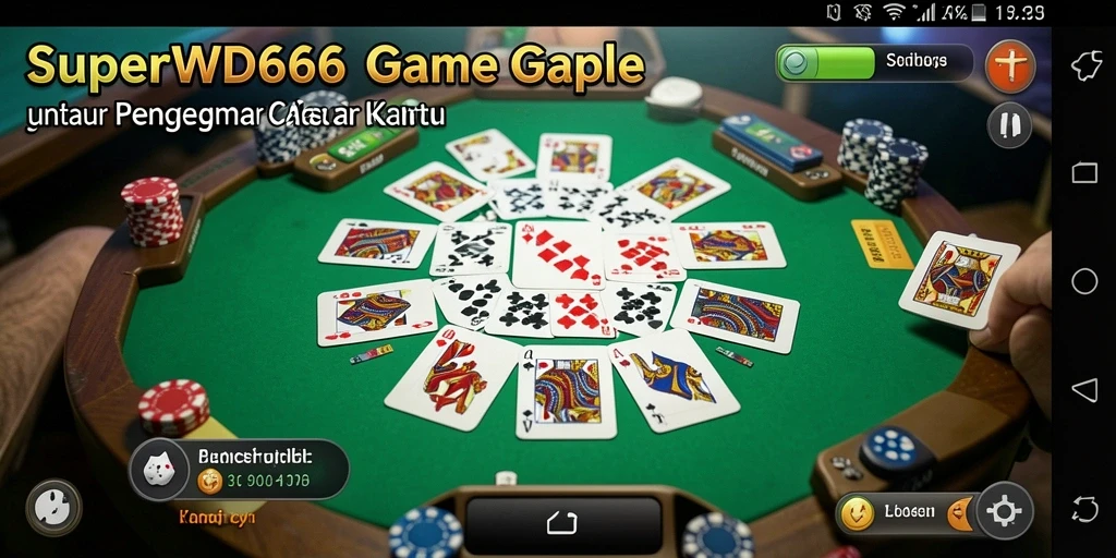 Tampilan gameplay Gaple yang menarik di SUPERWD666.